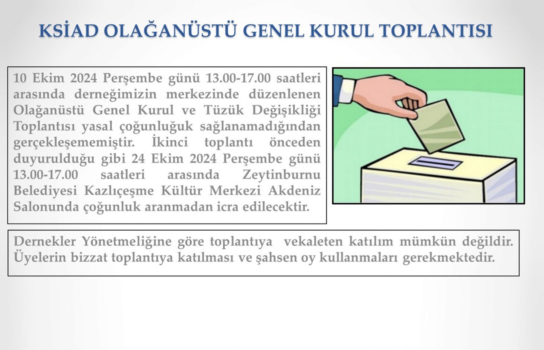 Ksiad Olağanüstü Genel Kurul Toplantısı Ksiad Olağanüstü Genel Kurul Toplantısı